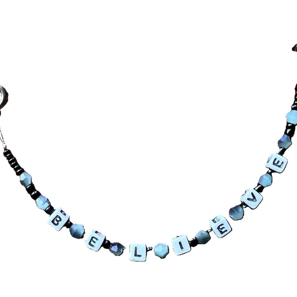 🤍🩵 Handmade Believe Bracelet 🤍🩵